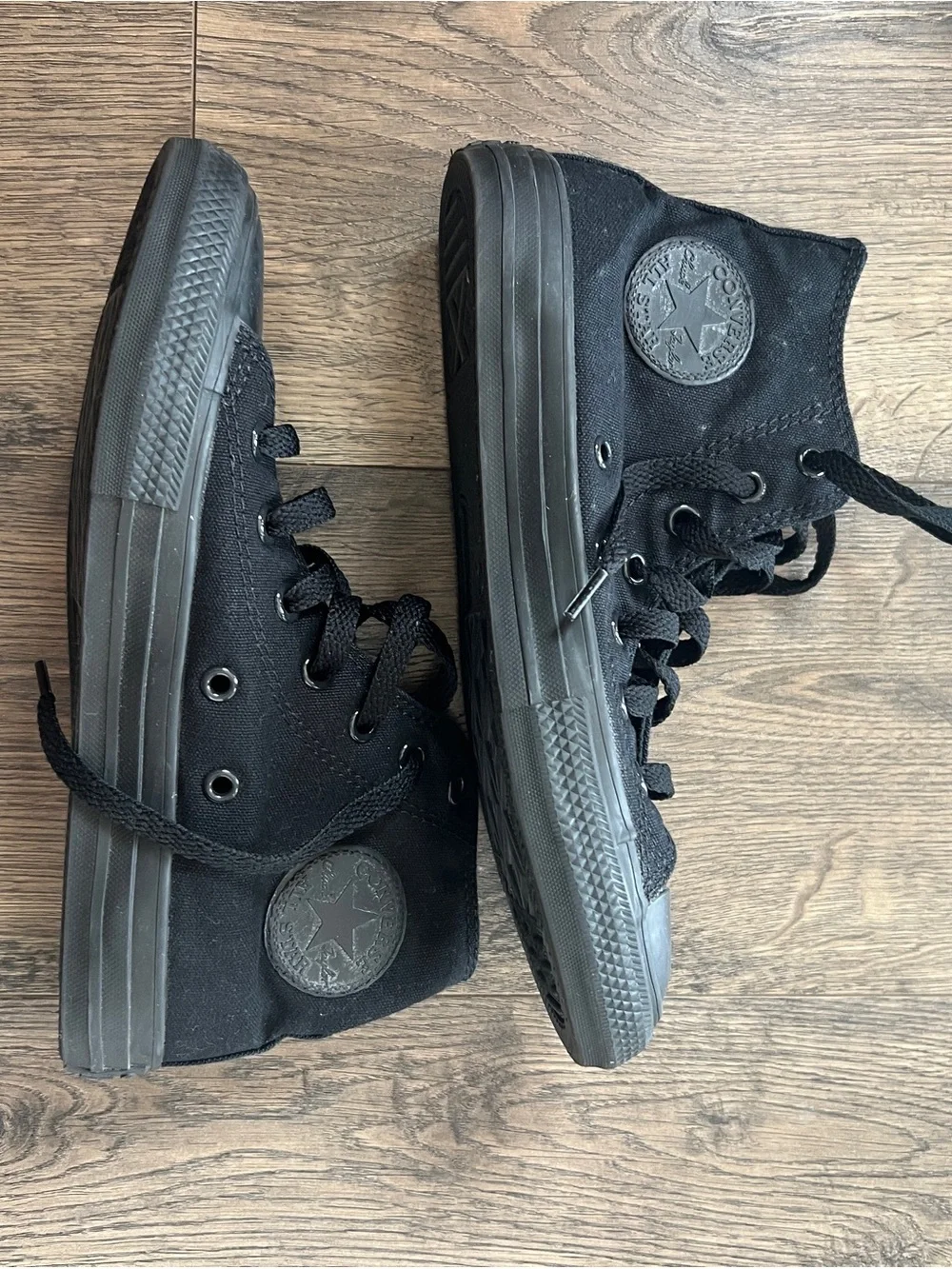 Converse Kids Black High-Top Canvas Sneakers